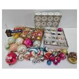 Estate Lot of Old Vintage Glass Christmas Ornaments