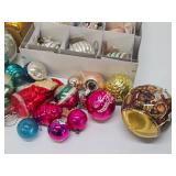 Estate Lot of Old Vintage Glass Christmas Ornaments