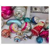 Estate Lot of Old Vintage Glass Christmas Ornaments