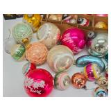 Estate Lot of Old Vintage Glass Christmas Ornaments