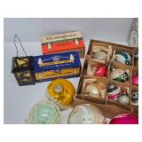 Estate Lot of Old Vintage Glass Christmas Ornaments