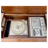 Nice Working Mid Century GARRARD Turntable / Stereo Cabinet