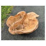 HUGE Carved Natural Burlwood Bowl