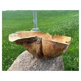 HUGE Carved Natural Burlwood Bowl