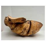 HUGE Carved Natural Burlwood Bowl