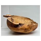 HUGE Carved Natural Burlwood Bowl