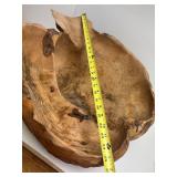 HUGE Carved Natural Burlwood Bowl