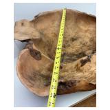 HUGE Carved Natural Burlwood Bowl