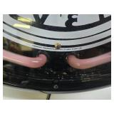 Working Neon CHEVROLET CORVETTE Round Advertising Clock