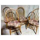 4 Sturdy Oak Kitchen Chairs 4 Sturdy Oak Kitchen Chairs