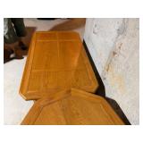 Oak Coffee Table & Hexagon End Table Oak Coffee Table & Hexagon End Table