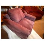 Suede Very Comfortable Purple Tint Sofa and Chair Suede Very Comfortable Purple Tint Sofa and Chair