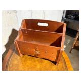 Vintage End Table, Mirror & Magazine Rack Vintage End Table, Mirror & Magazine Rack