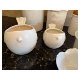 Fun White Decorating Collection with Bird Bowls Fun White Decorating Collection with Bird Bowls