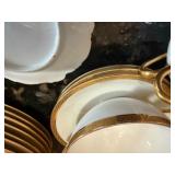 Gold Rim China Plates, cups, Saucers Gold Rim China Plates, cups, Saucers