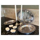 Vintage Preisner Sterling Weight Candlesticks, Lenox Shell Dishes & Serving Platters Vintage Preisner Sterling Weight Candlesticks, Lenox Shell Dishes & Serving Platters
