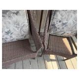 Two Brown Outdoor Patio Chairs Two Brown Outdoor Patio Chairs