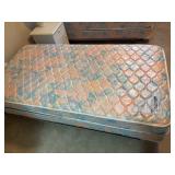 Twin Original Mattress Co Bed with Mattress, Box Spring, and Frame with Rollers Twin Original Mattress Co Bed with Mattress, Box Spring, and Frame with Rollers