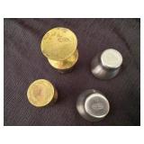 Old Hall Shot Glasses From England & Abalone Mother of Pearl Glasses from Mexico Old Hall Shot Glasses From England & Abalone Mother of Pearl Glasses from Mexico