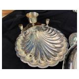 Silver Plated Shell Serving Piece from FB Rogers Silver Co & Covered Server Silver Plated Shell Serving Piece from FB Rogers Silver Co & Covered Server