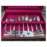 Oneida Tuder Plate Silverware Set In Storage Box Oneida Tuder Plate Silverware Set In Storage Box