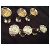 Set of Six Fisher Sterling Weighted Goblets Set of Six Fisher Sterling Weighted Goblets