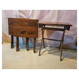Rustic Folding TV Tables 4 Count Rustic Folding TV Tables 4 Count