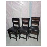 Mahagany Finish Contemporary Counter Stools Three Count Mahagany Finish Contemporary Counter Stools Three Count
