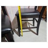 Mahagany Finish Contemporary Counter Stools Three Count Mahagany Finish Contemporary Counter Stools Three Count
