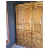 Stunning Thomasville Blonde Oak Cabinet Pair Stunning Thomasville Blonde Oak Cabinet Pair