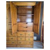 Stunning Thomasville Blonde Oak Cabinet Pair Stunning Thomasville Blonde Oak Cabinet Pair