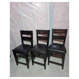 Mahagany Finish Contemporary Counter Stools Three Count Mahagany Finish Contemporary Counter Stools Three Count