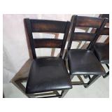 Mahagany Finish Contemporary Counter Stools Three Count Mahagany Finish Contemporary Counter Stools Three Count
