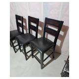 Mahagany Finish Contemporary Counter Stools Three Count Mahagany Finish Contemporary Counter Stools Three Count