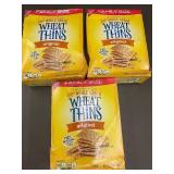 Lot of 3 Family Size Wheat Thins Original Whole Grain Crackers 14 oz Boxes