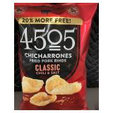 TN 3 - Set of 4 Bags of 4505 Chicharrones Classic Chili & Salt Fried Pork Rinds TN 3 - Set of 4 Bags of 4505 Chicharrones Classic Chili & Salt Fried Pork Rinds