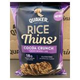SC 3 - Box of 12 Quaker Rice Thins Cocoa Crunch, 2.5oz Bags SC 3 - Box of 12 Quaker Rice Thins Cocoa Crunch, 2.5oz Bags