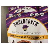 Undercover Chocolate Quinoa Crisps Milk Chocolate + Currants Pack of 6 Undercover Chocolate Quinoa Crisps Milk Chocolate + Currants Pack of 6