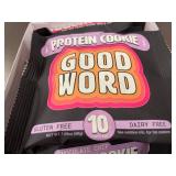 Box of 12 Good Word Chocolate Chip Protein Cookies - Gluten & Dairy Free Box of 12 Good Word Chocolate Chip Protein Cookies - Gluten & Dairy Free