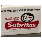 ME 1 - Box of 12 Sabritas Salt and Lime Peanuts Bags ME 1 - Box of 12 Sabritas Salt and Lime Peanuts Bags