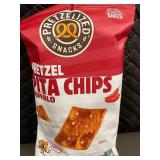 DE 2-3 - 4 Bags of Pretzelized Pretzel Pita Chips Buffalo Flavor DE 2-3 - 4 Bags of Pretzelized Pretzel Pita Chips Buffalo Flavor