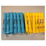 Light Blue and Yellow Sharpie Highlighters Light Blue and Yellow Sharpie Highlighters