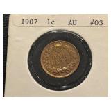 1907 Indian Head Cent AU 1907 Indian Head Cent AU