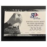 2008-S State Quarter Silver Proof Set 2008-S State Quarter Silver Proof Set