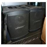 Bose public address/speaker system, 4 spkrs, microphone, stand