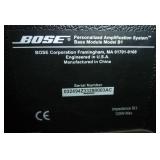 Bose public address/speaker system, 4 spkrs, microphone, stand