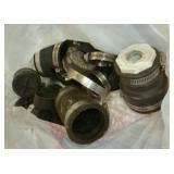 Box of misc tools, level and lamp