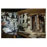 Box of various decals and stickers