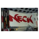 Box of 50 Harley Davidson decals and 20 Redneck decals