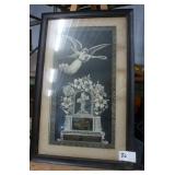 Antique items, memorial from 1882, wedding of 1922, and unknown